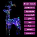 vidaXL Vianočná dekorácia so sobom 90 LED 60x16x100 cm akryl