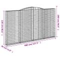 vidaXL Oblúkový gabionový kôš 3 ks 400x30x220/240cm pozinkované železo