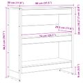 vidaXL Knižnica 80 x 30 x 86,5 cm Kompozitné drevo Staré drevo