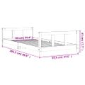 vidaXL Rám detskej postele biely 90x200 cm masívna borovica