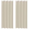 vidaXL Voile záclona 2 ks Piesková 245 x 140 cm Polyester