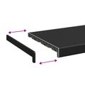 vidaXL Parapetné dosky Čierne s drevenou textúrou 100 x 30 x 4,5 cm
