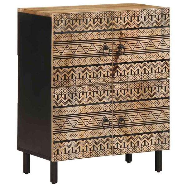 vidaXL Komoda 60x33,5x75 cm, surový mangový masív