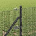 vidaXL Zváraná drôtená ohrada na upevnenie 100 x 0,5 m Sivá Sieťovina