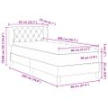 vidaXL Posteľ s pružinovým rámom Tmavo modrá 80 x 200 cm Zamat