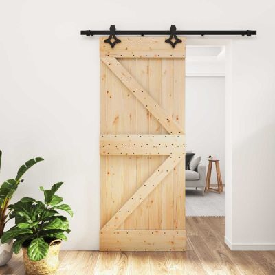 vidaXL Posuvné dvere Prírodná a čierna 85 x 210 cm