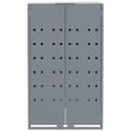 vidaXL Úložisko na 3 košov na kolieskach sivé 207x79x117 cm oceľ