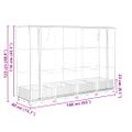 vidaXL Záhon s krytom na skleník ratanový vzhľad 160x40x123 cm