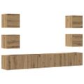 VidaXL 6 dielna súprava nástennej TV skrinky Artisan Oak
