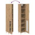 vidaXL Highboard 2 ks Remeselný dub 34,5 x 34 x 180 cm