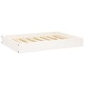 vidaXL Psia posteľ biela 71,5x54x9 cm borovicový masív