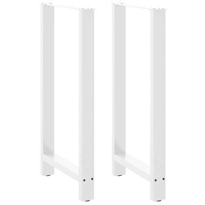 vidaXL Nohy barového stola, biele, 2 ks, 60 x (110-111) cm, oceľové