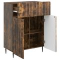 vidaXL Servírovacia skriňa Dymový dub 66 x 34,5 x 92 cm