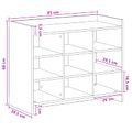 vidaXL Skriňa na topánky Dymový dub 85 x 39,5 x 70 cm Kompozitné drevo