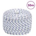 vidaXL Lodné lano biele 6 mm 50 m polypropylén