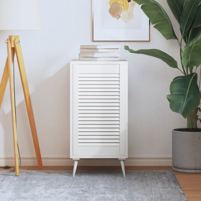 vidaXL Lamelové dvierka na skrinku, biele 69x39,4 cm, borovica