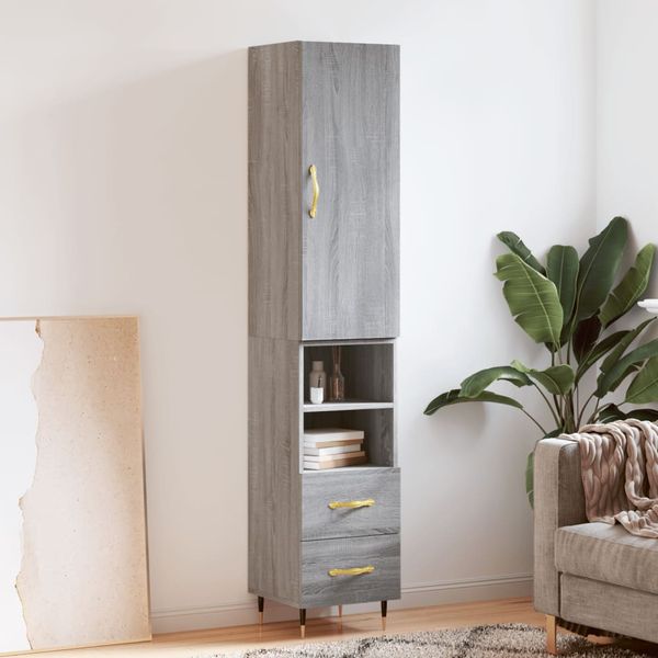 vidaXL Vysoká skrinka dub sonoma 34,5x34x180 cm spracované drevo