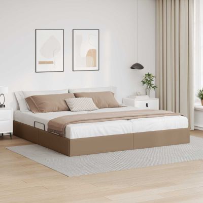 vidaXL Otomanový posteľný rám Kapsulín 200 x 200 cm Umelá koža