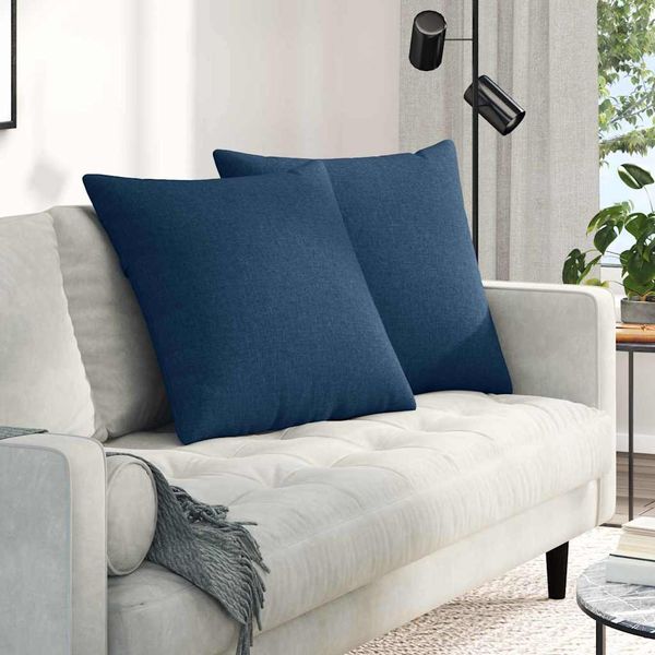 vidaXL Vankúše na pohovku 2 pcs Modrá 60 x 60 cm látka