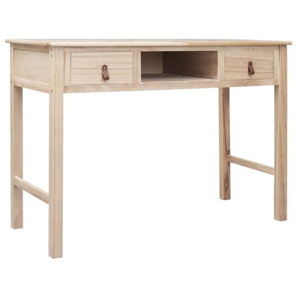 vidaXL Písací stôl prírodnej farby 110x45x76 cm drevený
