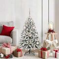 vidaXL Umelý Sklápací Vianočný Stromček 150 LED Zelená a biela 120 cm