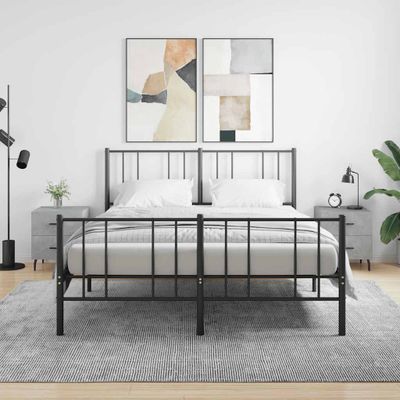 vidaXL Nočné stolíky 2 ks betónovo sivé 40x35x47,5 cm kompozitné drevo