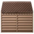 vidaXL Búda pre psa hnedá 86x84x82 cm polypropylén
