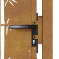 vidaXL Záhradná brána 100x200 cm, corten oceľ, bambusový dizajn