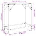 vidaXL Konferenčný stolík priehľadná sklenená doska 80x35x81 cm oceľ