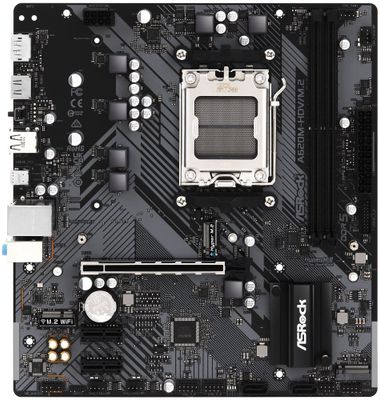 ASRock A620M-HDV/M.2 / AMD A620 / AM5 / 2x DDR5 DIMM / 2x M.2 / HDMI / DP / USB-C/ mATX Základná doska, AMD A620, AM5, 2× DDR5 DIMM (max. 64GB), 2× M.2, HDMI, DisplayPort, USB-C, mATX