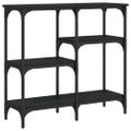 vidaXL Konzolový stolík čierny 80x29x75 cm kompozitné drevo