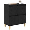 vidaXL Servírovacia skriňa Čierny dub 60 x 35 x 70 cm Kompozitné drevo