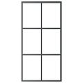 vidaXL Posuvné dvere s kovaním ESG sklo a hliník 102x205 cm
