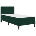 vidaXL Rám postele s matracom Tmavozelená 100 x 200 cm Zamat