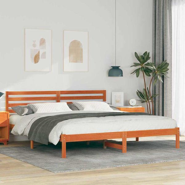 vidaXL Rám postele Včelí hnedý 180 x 200 cm Masívne borovicové drevo