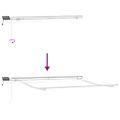 vidaXL Sklopná markíza Béžová 350 x 250 cm Tkanina a hliník