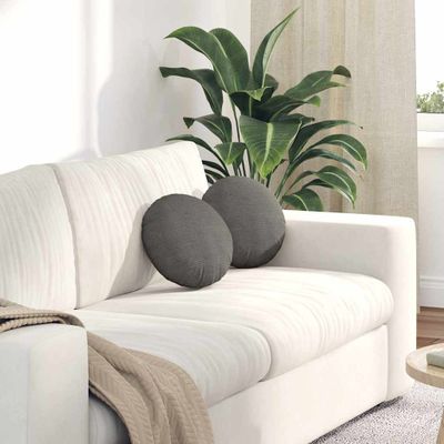 vidaXL Vankúše na sedenie 2 pcs Svetlosivá Ø30 x 13 cm