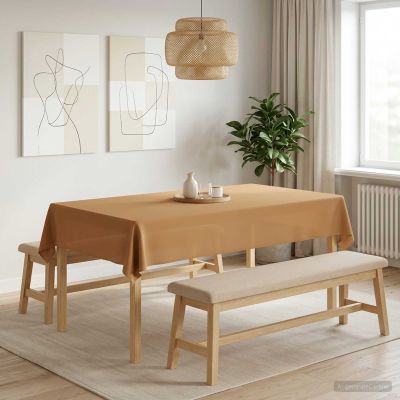 vidaXL Uterák na stôl Obdĺžnikový Béžová 110 x 160 cm Polyester