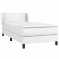 vidaXL Boxspring posteľ s matracom biela 80x200 cm umelá koža