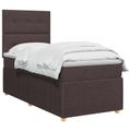 vidaXL Posteľ boxspring s matracom Tmavohnedá 80 x 200 cm Látka