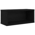 vidaXL Roh na skladovanie CD Čierny dub 40 x 17 x 17 cm