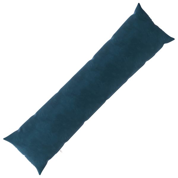 vidaXL Podložka s vankúšom HEERLEN Modrá 40 x 145 cm Zamat