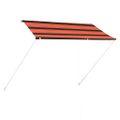 vidaXL Zaťahovacia markíza 250x150 cm oranžová a hnedá