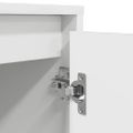 vidaXL TV skrinka s LED svetlami biela 160,5x41x50 cm