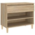 vidaXL Botník dub sonoma 70x36x60 cm spracované drevo
