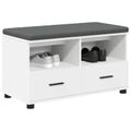 vidaXL Predsieňová lavica Biely 80 x 38 x 46 cm