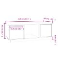 vidaXL Konferenčný stolík čierny 110x50x40 cm borovicový masív