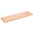 vidaXL Stolová doska svetlohnedá 180x60x(2-4)cm ošetrený masív hrany