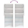 vidaXL TV skrinka s LED svetlami biela 40,5x30x102 cm