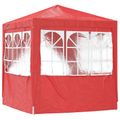 vidaXL Párty stan 200 x 200 x 240 cm Červená PE a oceľ